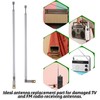 2 PCS Telescopic Antenna, 4 Section 24 Inch Fm Radio
