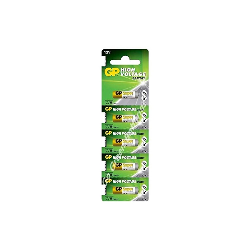 12 Volt Alkaline Batteries - 5-Pack - GP Battery 27AE