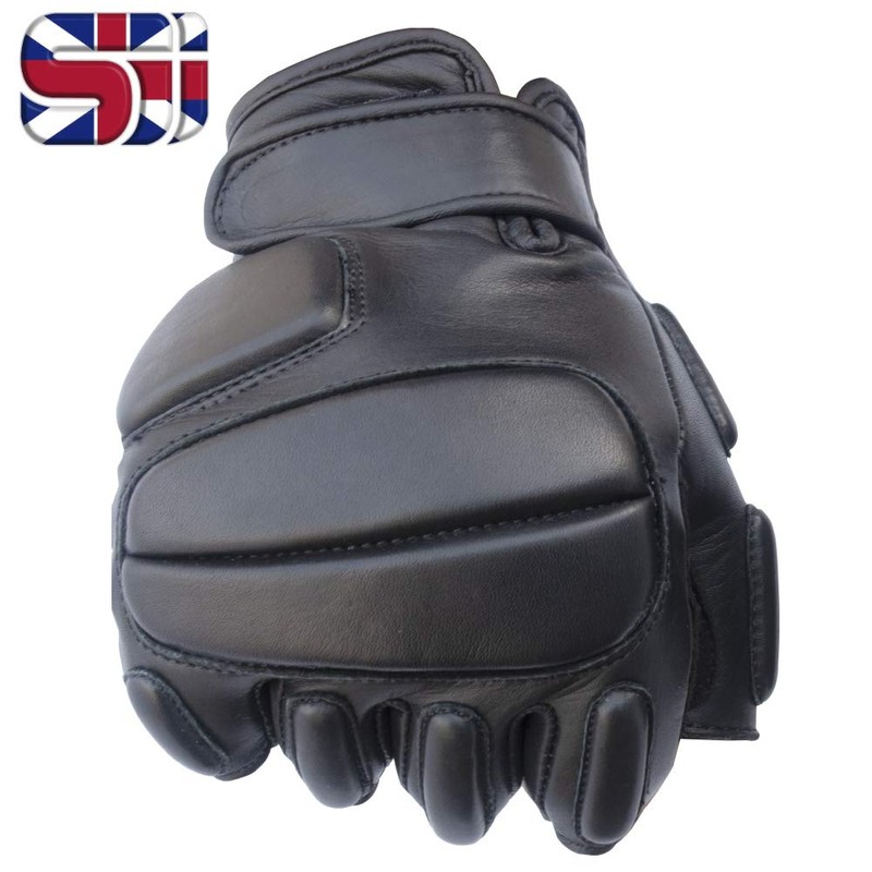 SJI Cycling & Gym Half Finger Leather Gloves, for Lifting,