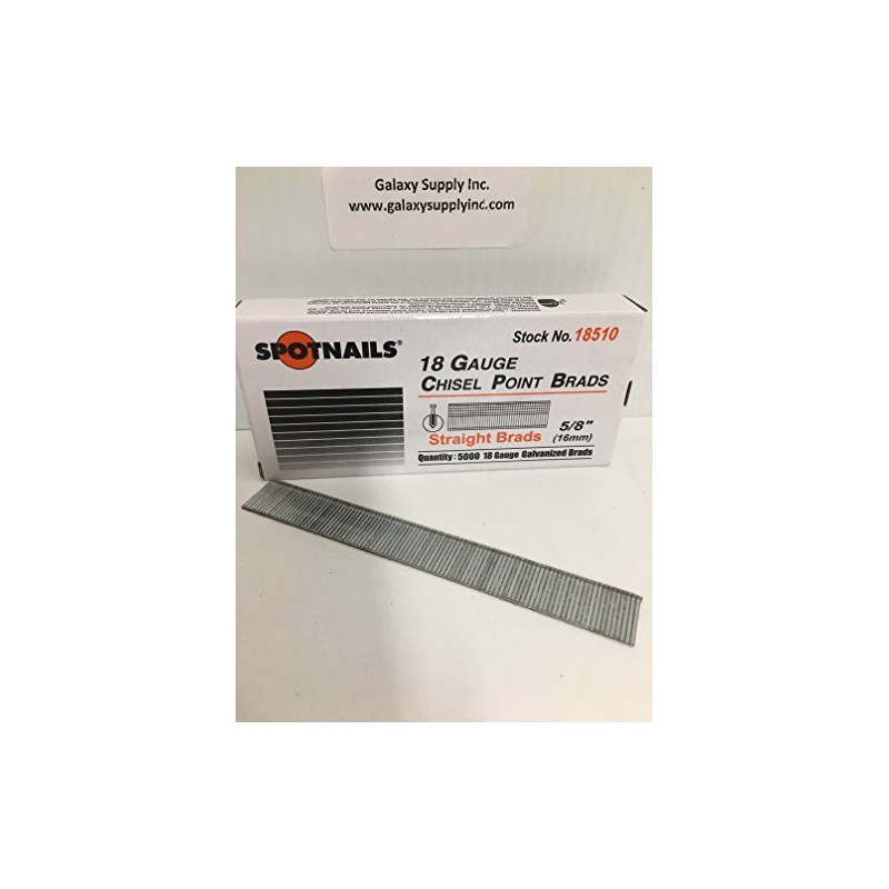 SPOTNAILS 18510 .18 Gauge 5/8" Length Brad Nail 5000p/box. SALE