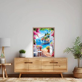 AIRDEA Landscape Diamond Art Painting Kits for Adults,5D Diamond Dots Kits for Beginner,Paysage Peinture Diamant Kits 30x40 cm,Round Full Drill