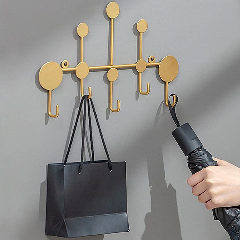 Tongdejing Wall Mounted Coat Hooks, Wall Mounted Cloakroom Nordic Style
