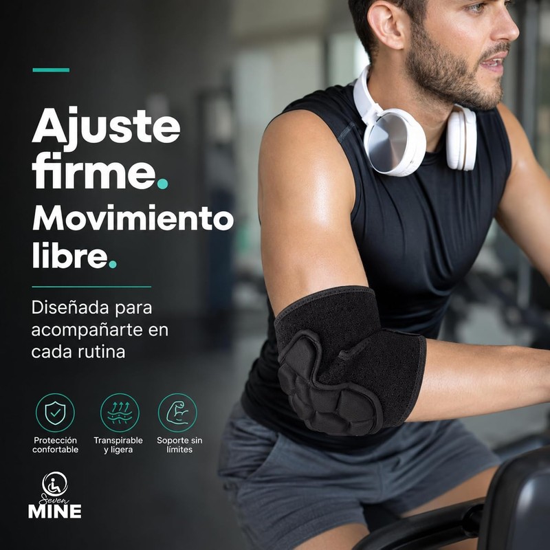 SEVEN MINE Codera Deportiva con Protección Acolchada EVA SM-EB-03 Alivia