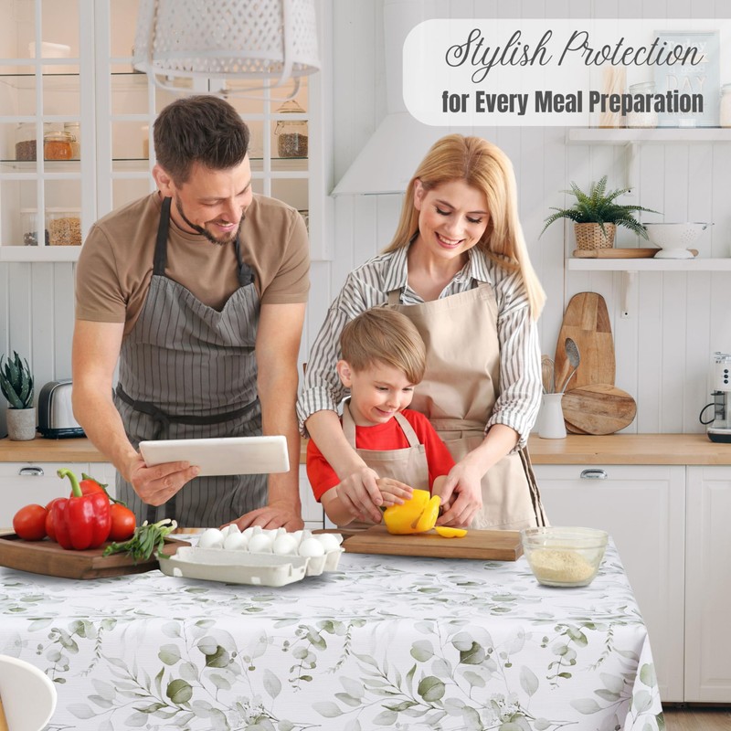 KP HOME Wipe Clean Tablecloth Rectangular 78.7"x 55.1" (200x140cm) -