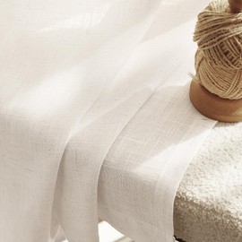 Jolilight 96 inch Long Linen Curtains 2 Panels for Living Room Back Tab Cream Ivory Light Filtering Semi Sheer Curtain 96 inches Long Boho Farmhouse Rustic Linen Drapes Floor to Ceiling Length 8 FT