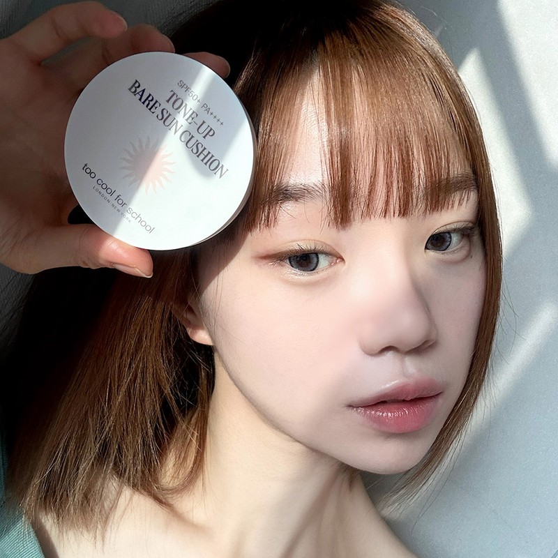 Too cool for school tone-up bare sun cushion 15g, 1