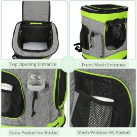 Tirrinia Portable Dog Cat Backpack Outdoor Pet Carrier Front Travel Mesh Breathable Bag