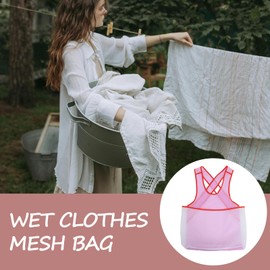 VALICLUD 2Pcs Laundry Apron with Large Pouch Wearable Laundry Bag Apron Waterproof Laundry Helper Apron Garden Apron Harvest Apron