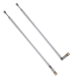 2 PCS Telescopic Antenna, 4 Section 24 Inch Fm Radio Antenna Replacement Stainless Steel Radio Antenna Replacement for Audio Radio Receivers TV Tuners