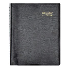Brownline® 2026 Essential Daily Professional Planner, Four-Person Appointment Book, 12 Months, January to December, Twin-Wire Binding, 11" x 8.5", Black (CB960.BLK-26)