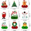 Qpout 9 PCS Christmas Centerpieces for Tables, Christmas Table Centerpieces,