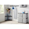 Rubbermaid Plastic Garage Corner Tool Tower Rack, Easy to Assemble,