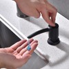 Built in Sink Soap Dispenser Matte Black, ABS Pump Head,