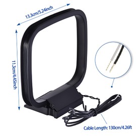 Bingfu AM Loop Antenna with 2 Pin Bare Wire Compatible with Pioneer Yamaha Marantz Pyle Indoor Radio Bluetooth Home Stereo Receiver AV Audio Video Home Theater Receiver Power System