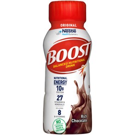 BOOST Original Complete Nutritional Drink, Rich Chocolate, 8 Ounce Bottle (Pack of 24)