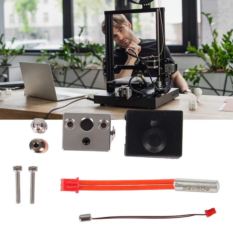 Hot End Extruder Nozzle Kit Heat Resistant Nickel Copper Plated