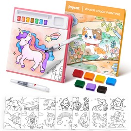 JoyCat 2 Pack Paint with Water Coloring Books for Toddlers, Watercolor Painting Sets for Kids Ages 3-5 4-8, Arts and Crafts Drawing Activities Toy Birthday Gift for Boys Girls
