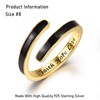 KINGWHYTE Faith Hope Love Ring 925 Sterling Silver Adjustable Hug