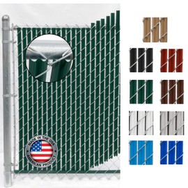 FenceSource Wave Slat (9 Colors) Single Wall Bottom Locking Privacy Slat for 4', 5', 6', 7' and 8' Chain Link Fence (6 ft, Green)