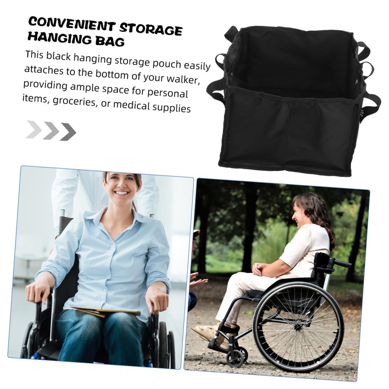 Healeved Seat Walker Storage Bag Large Capacity Hanging Organizer for