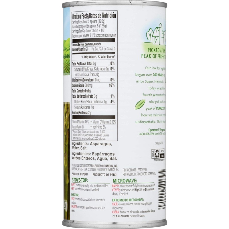Green Giant Extra Long Whole Asparagus Spears 15oz Can (Pack