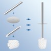 Topsky 2-Pack Closed Toilet Brush Compact Toilet Brush and Holder