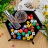 SIQUK 2 Pieces Dice Tray Hexagon Dice Folding Tray PU