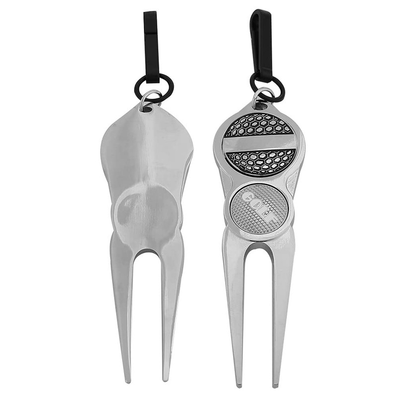 VGEBY Divot Tool, Metal Single Prong Divot Repair Tool Pitch