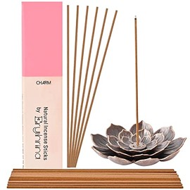 Erythrina Japanese Incense Sticks Non-Smoky Less Ash Incense- Indian Sandalwood & Black Opium,100% Pure Organic Natural Hand Rolled Free from Chemicals for Meditation, Yoga, Healing,Cleansing Home