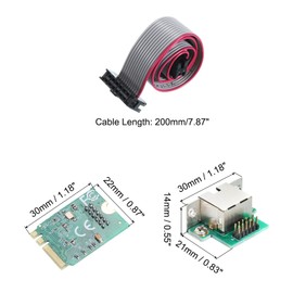 sourcing map M.2 A+E Gigabit Network Card 8125B 1G Ethernet Port 1000Mbps High Speed for Desktop, PC, Office Computer