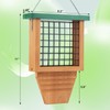 Gbekery Wooden Suet Bird Feeder for Outside Hanging, Woodpecker Suet