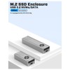 Snblzhef M.2 Solid State Drive Enclosure Dual Protocol External Reading