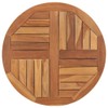 vidaXL Solid Teak Wood Round Table Top - 27.6" Diameter
