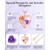 Infinity Rose Flower Heart Necklaces for Women 925 Sterling Silver