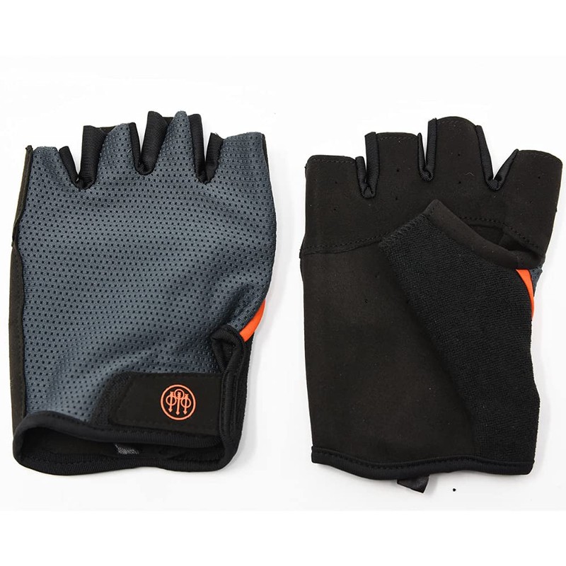 Beretta Unisex Lightweight Fingerless Black/Grey Shooting Mesh Gloves, X-Large