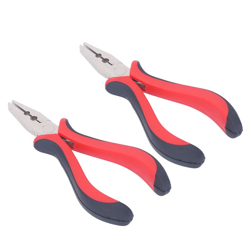 2pcs Hair Extensions Plier Ergonomic Handle Skid Resistance 2 Holes