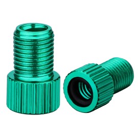 Presta Valve Adaptor Aluminum Alloy Anodized Colorful Bike Inflate Adapter-Convert Presta to Schrader, French/UK to US, MTB Inflatable Connector (5 Pack)