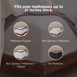 Bedsure Twin XL Sheets Dorm Bedding, GentleSoft Breathable Extra Long Twin Sheets & Pillowcases, Moisture Wicking Cooling, Deep Pocket Fits Mattress Up to 21 Inches Thick, Taupe