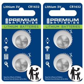 Premium CR1632 Lithium 3V Coin Cell - Japanese Engineered High Capacity Batteries (4 Pack)