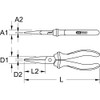 KS Tools 115.1316 Flat pliers serrated, 165mm