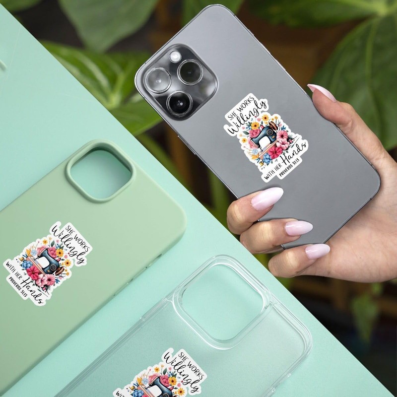 She Works Willingly with Her Hands Sticker – Christian Bible