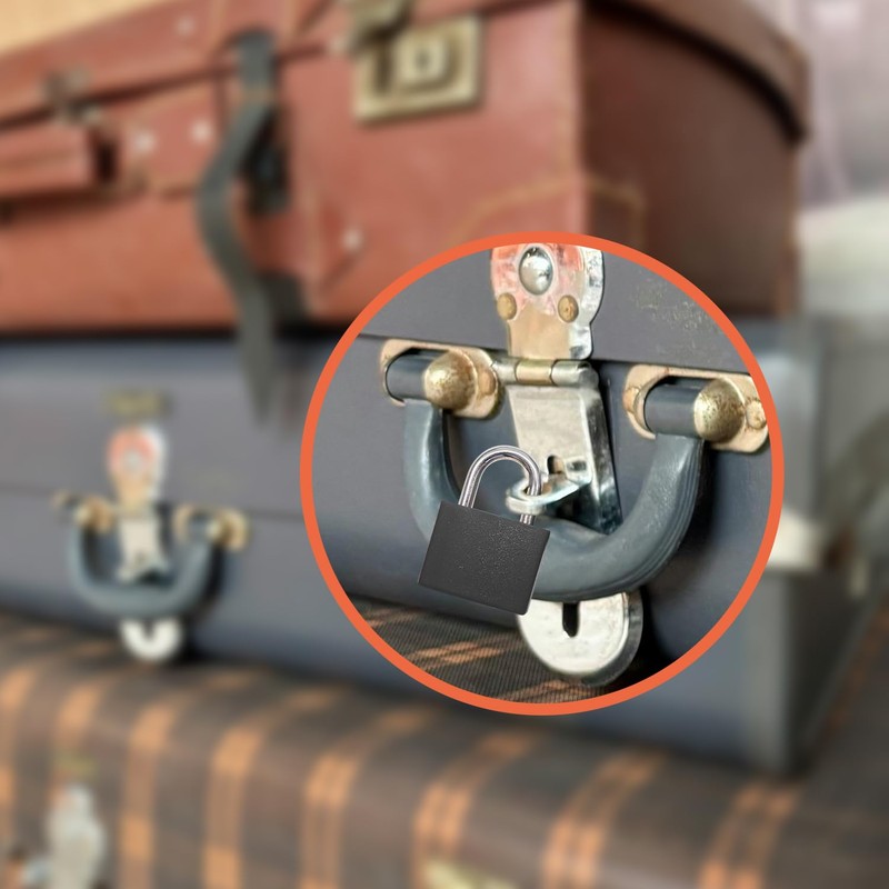 2 Pack Luggage Locks, Mini Suitcase Locks with Keys, Multicolor