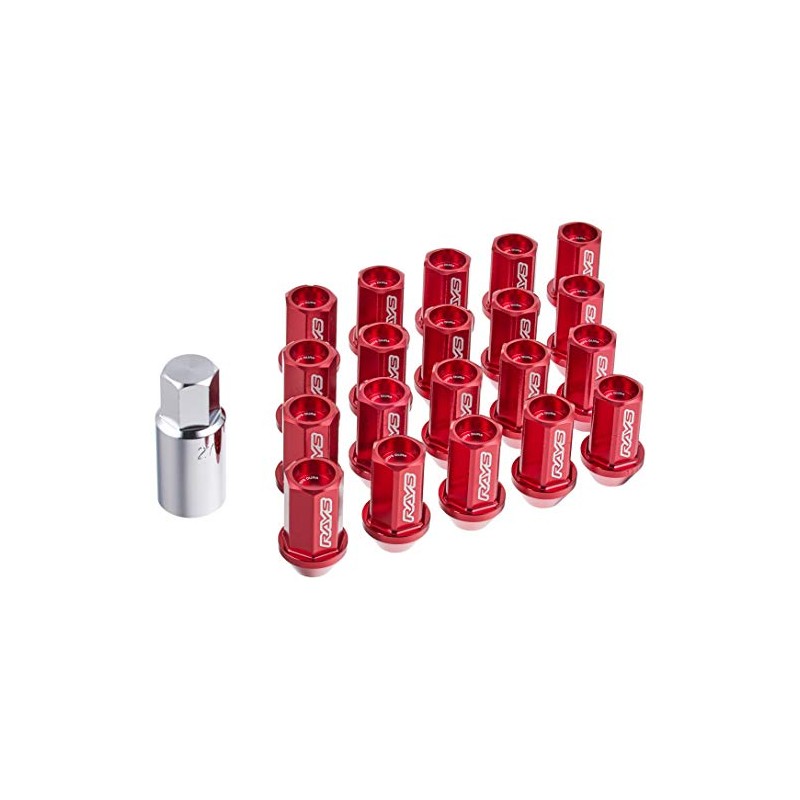 RAYS 74020001012RD Duralumin Lock & Nut Set, Straight Type, M12