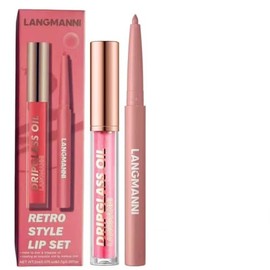 Hyesamyo 2-Piece Lip Liner & Lip Gloss Lipstick Set, 6 Colors Optional, Long-Lasting Waterproof Smudge-Proof, Matte & Glossy Finish for Daily Makeup & Party (09#)