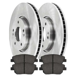 AutoShack Front Brake Kit Rotors and Ceramic Pads Pair of 2 Driver and Passenger Side Replacement for 2011 2012 2013 2014 2015 Hyundai Sonata 2011-2016 Kia Optima 2.0L 2.4L FWD SCD1444-R41429