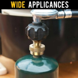 Unbranded Propane Tank Adapter Converts POL LP Tank Valve to QCC1/Type1 Hose or Regulator