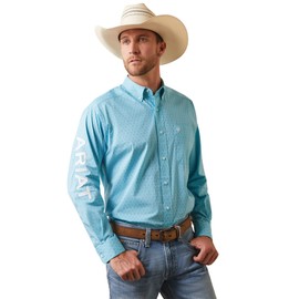ARIAT Men's Team Caiden Classic Fit Shirt, Gulf Stream