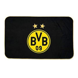 Borussia Dortmund Sports Towel with Pouch (One Size, Black), black