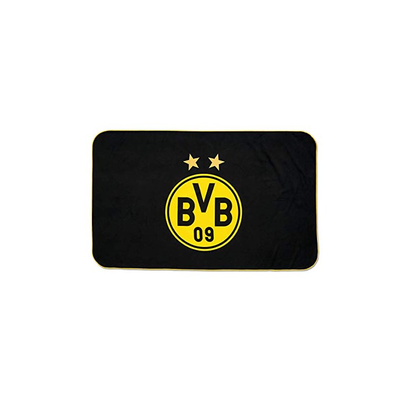 Borussia Dortmund Sports Towel with Pouch (One Size, Black), black