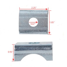 MYZHRE 4 Pcs Trailer Axle Spring Perch Seats for 1-3/4" Round Tube Mount Steel Weld On